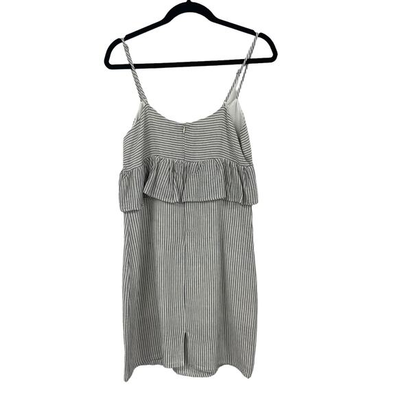 Ethereal By Paper Crane Cream Navy Striped Sleeveless Shift Dress Small - Picture 6 of 6